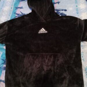 Girls suede hooded Adidas sweatshirt